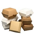 Ready Stock Disposal Food Package Micro Flute Burger Box Rigid Boxes Sandwich Paper Transparent Cake Paper Box Takeaway Accept