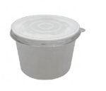 Compostable 8oz Paper Soup Bowl with Lid - PLA Coated, Leak-Proof Takeaway Bowl