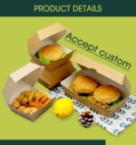 Ready Stock Disposal Food Package Micro Flute Burger Box Rigid Boxes Sandwich Paper Transparent Cake Paper Box Takeaway Accept - Image 3