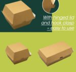 Ready Stock Disposal Food Package Micro Flute Burger Box Rigid Boxes Sandwich Paper Transparent Cake Paper Box Takeaway Accept - Image 5