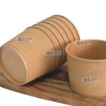 Zeroleak Paper Bowl Cake Packaging Corrugated Paper Cupcake Paper for Street Free Design Single Wall and Ripple Wall Black - 画像 (4)