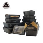 Compostable Kraft Salad Cake Food Box with PLA Window – Image 5