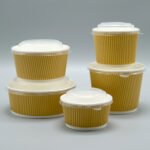 Fashion Big Straight Ripple Wall Food Grade Kraft Pizza Bowl with Moisture Proof PP Lids - Image 6