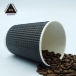 Triple Wall Ripple Paper Cup for Coffee | Eco-Friendly Disposable Coffee Cup - 画像 (5)
