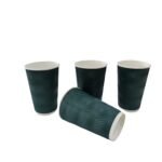 Zeroleak Free Designs Disposal Triple Layer Ripple Paper Cups with Lids and Sleeves - 画像 (6)