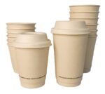 Sustainable Disposal Package Solution Tree Free Paper Cup Free Plastic Tea Cups Bamboo Paper Drinks Packing Eco Friendly Juice