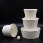 Zeroleak Paper Bowl Cake Packaging Corrugated Paper Cupcake Paper for Street Free Design Single Wall and Ripple Wall Black - 画像 (6)